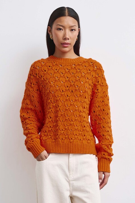 Medicine Sweter damski pomarańczowy