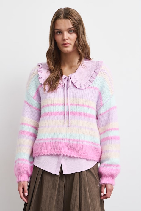 Medicine Sweter damski z dodatkiem wełny multicolor