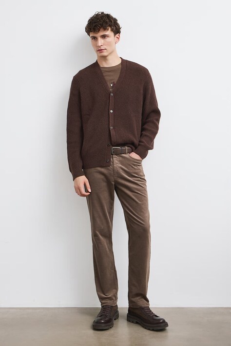 Medicine Kardigan męski z wełną brązowy