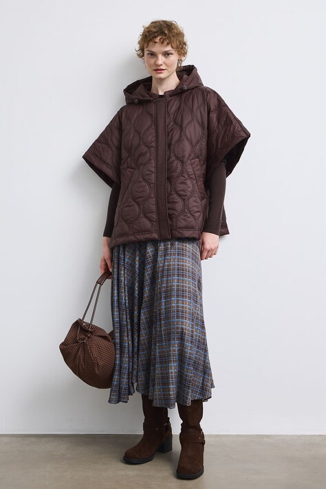 Medicine Poncho damskie brązowe