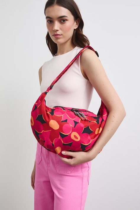 Torebka hobo damska w kwiaty multicolor RW26-TOD100