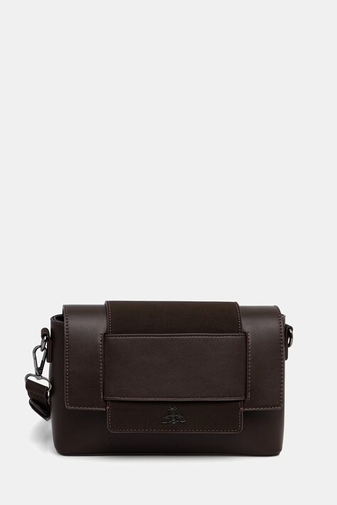 Medicine torebka crossbody damska z imitacji skóry brązowa