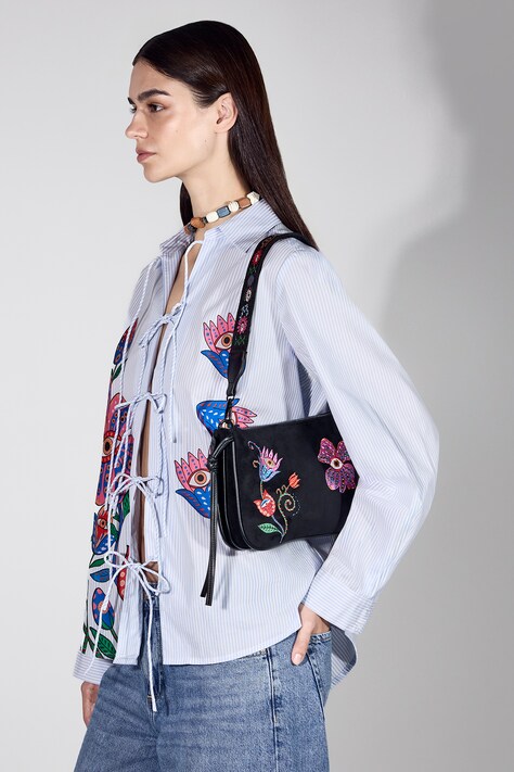 Medicine Torebka crossbody damska z imitacji zamszu multicolor