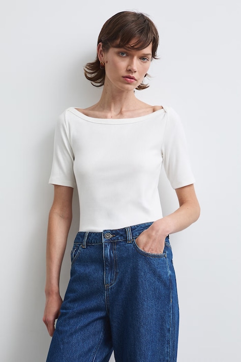 T-shirt damski beżowy RW26-TSD031