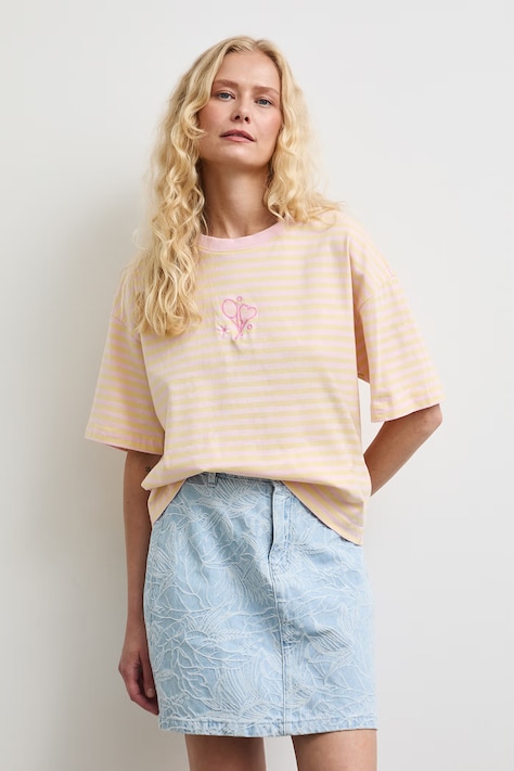 Medicine T-shirt damski bawełniany żółty