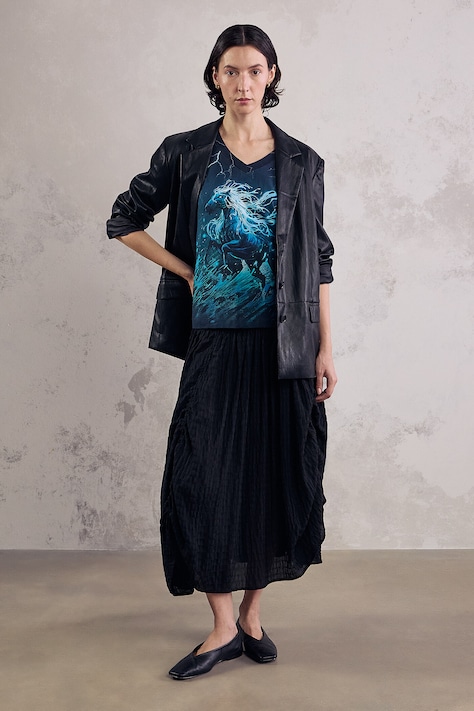 Medicine tricou pentru femei din bumbac cu elastan bleumarin