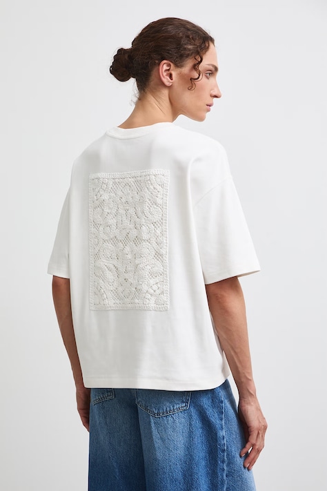 T-shirt damski bawełniany interlock beżowy RW26-TSD307