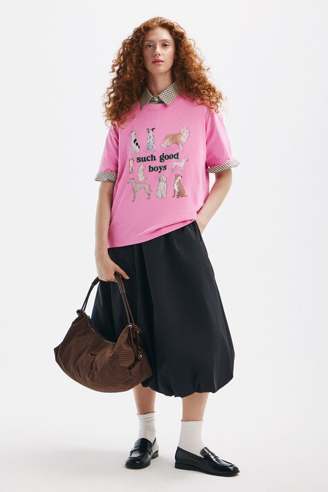 T-shirt damski bawełniany z kolekcji Adela Madej x Medicine różowy RW26-TSD408