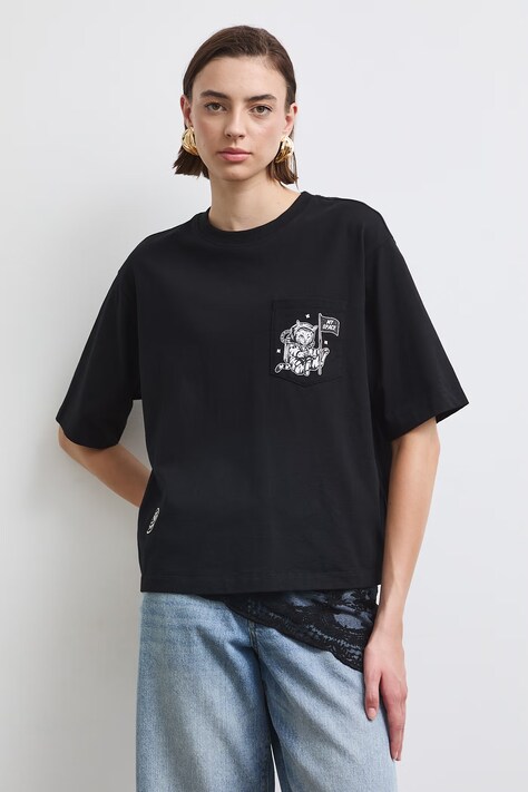 Medicine T-shirt damski bawełniany czarny