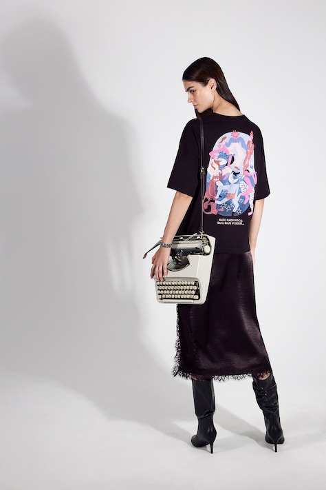 T-shirt damski heavyweight z kolekcji Medicine Art Award – Dorota Simińska czarny RW26-TSD650