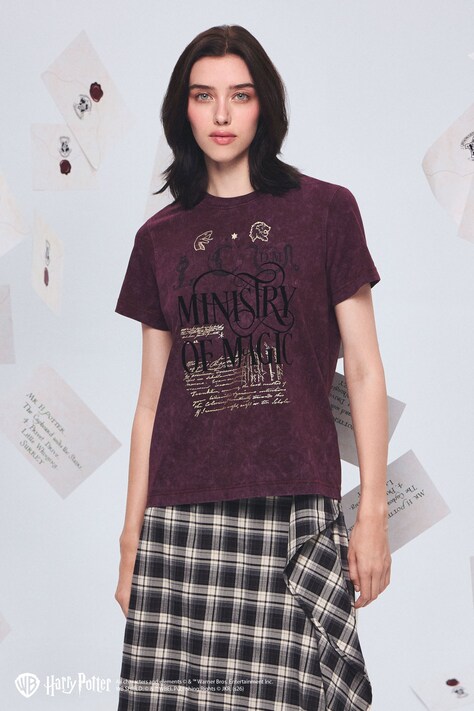 Medicine T-shirt damski bawełniany bordowy