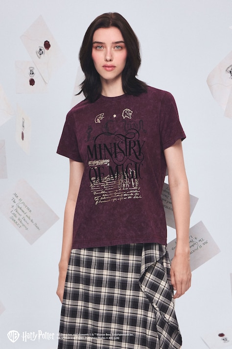 Medicine T-shirt damski bawełniany bordowy