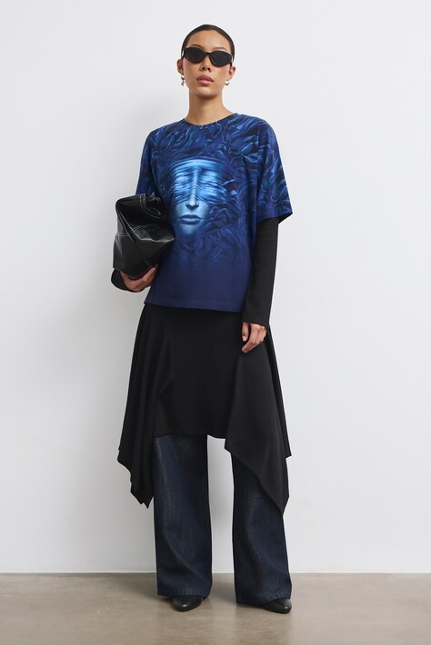 Medicine T-shirt damski granatowy
