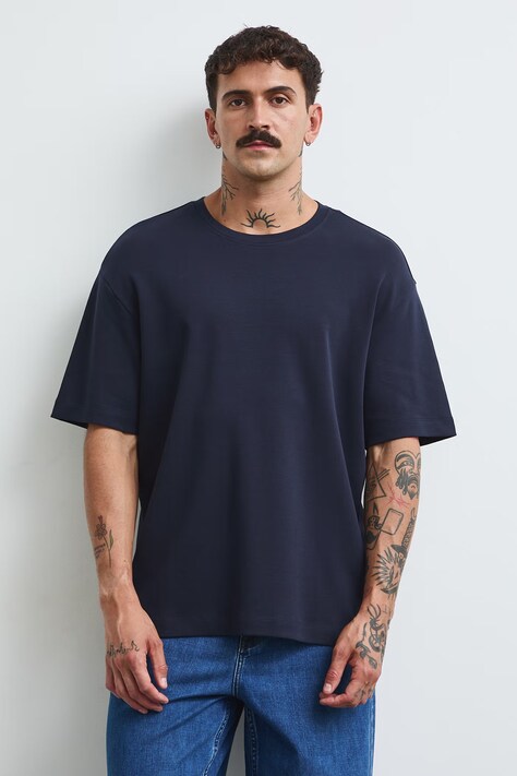 Medicine T-shirt męski bawełniany granatowy