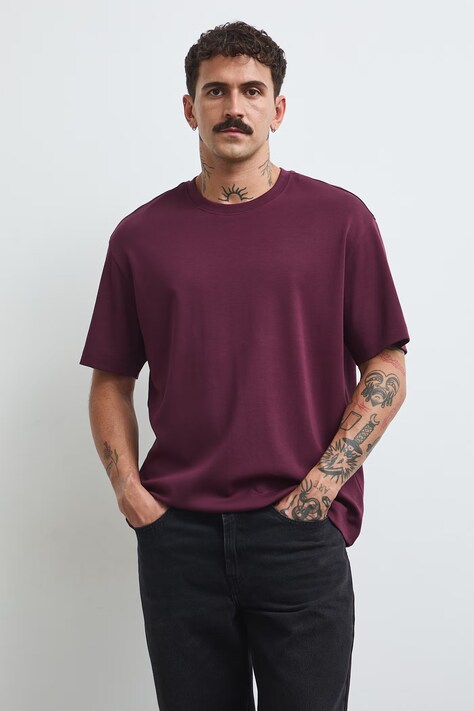 Medicine T-shirt męski bawełniany bordowy