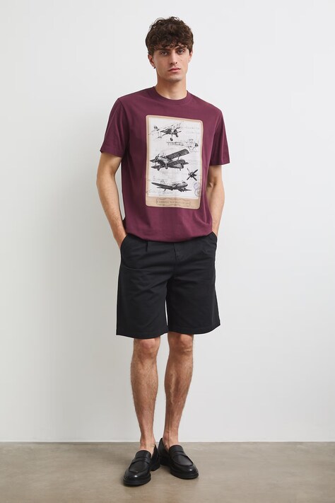 Medicine T-shirt męski bawełniany bordowy