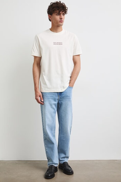 Medicine T-shirt męski bawełniany beżowy
