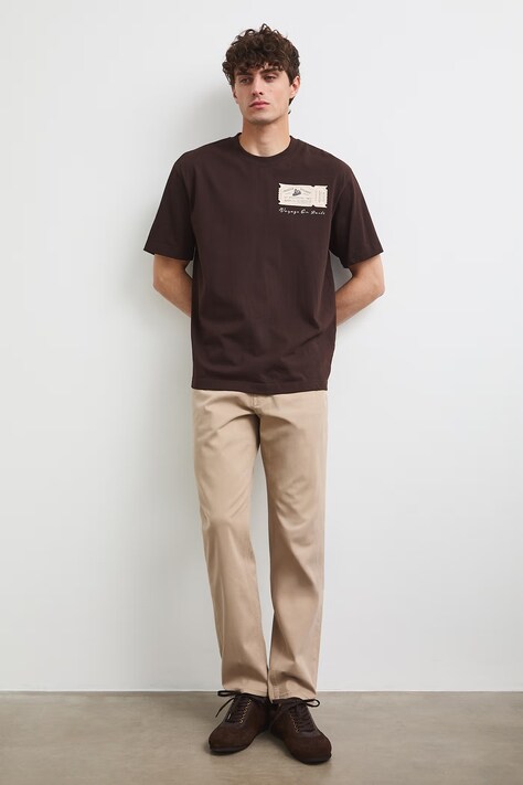 Medicine T-shirt męski bawełniany brązowy