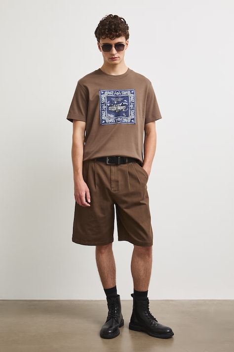 Medicine T-shirt męski bawełniany brązowy