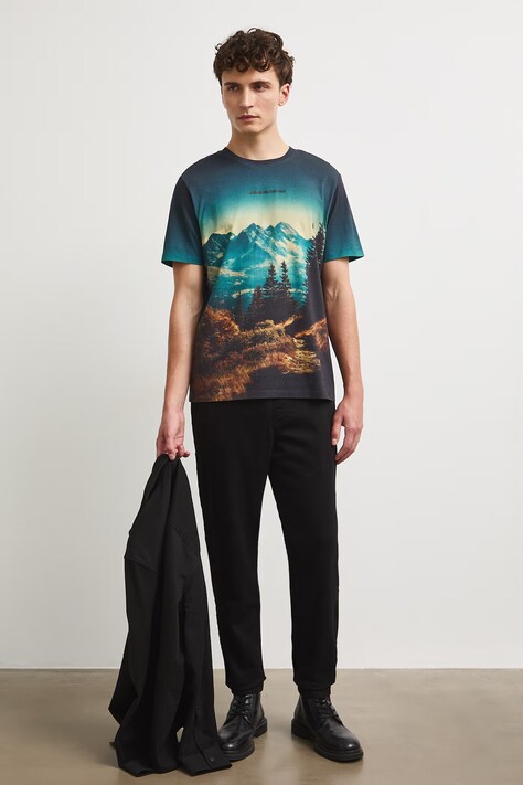 Medicine T-shirt męski bawełniany multicolor