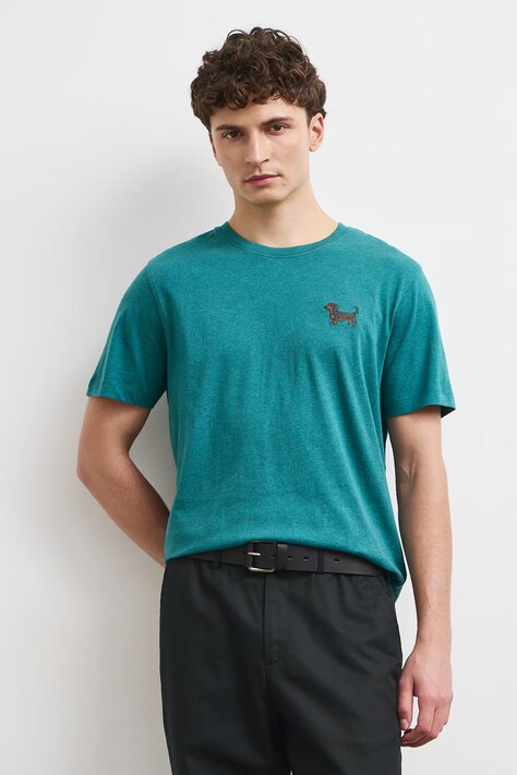 Medicine T-shirt męski bawełniany turkusowy