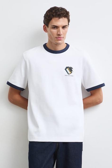 Medicine T-shirt męski bawełniany z elastanem biały