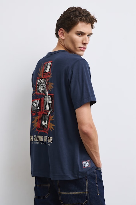T-shirt męski bawełniany granatowy RW26-TSM504