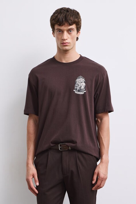 Medicine T-shirt męski bawełniany brązowy