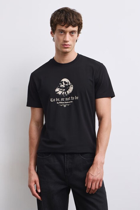 Medicine T-shirt męski bawełniany z elastanem czarny