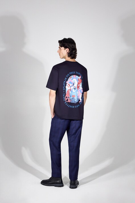 Medicine T-shirt męski bawełniany granatowy