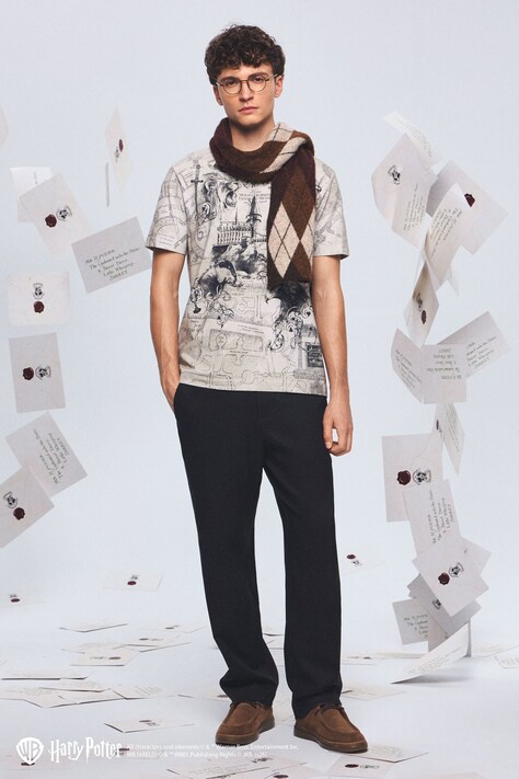 Medicine T-shirt męski bawełniany z elastanem beżowy