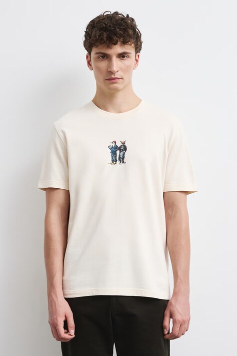 Medicine T-shirt męski bawełniany beżowy