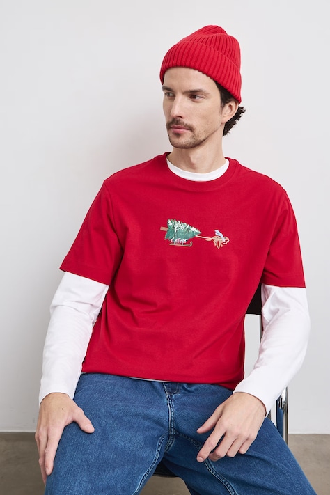 Medicine T-shirt męski bawełniany czerwony