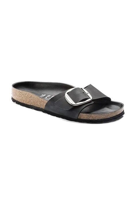 Шльопанці з нубуку Birkenstock Madrid Big Buckle — SS18-KLD0JG, чорний — фото 2