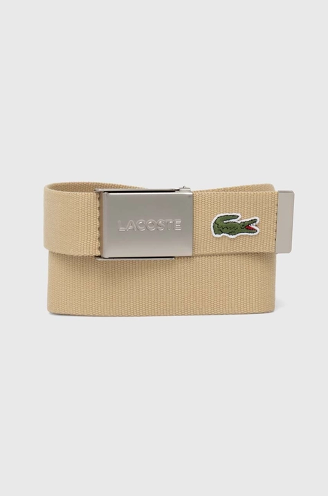 Lacoste curea barbati, culoarea bej