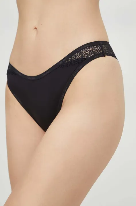 Calvin Klein Underwear brazyliany kolor czarny z koronki