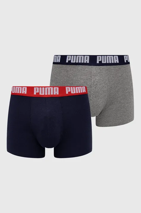 Boxerky Puma 2-pak pánske, šedá farba