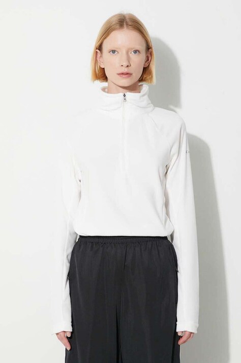 Columbia sports sweatshirt Glacial IV white color smooth 1802201