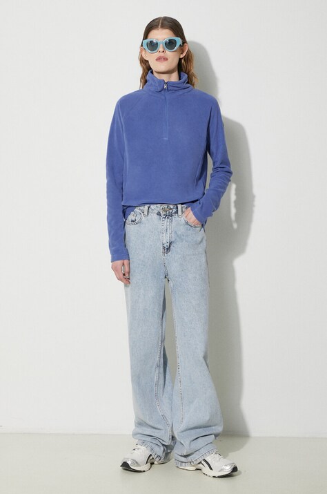 Columbia hanorac Glacial IV culoarea albastru marin, neted, 1802201