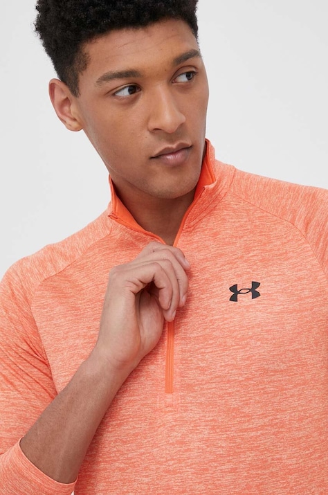 Under Armour hanorac de antrenament Tech 2.0 culoarea portocaliu, melanj
