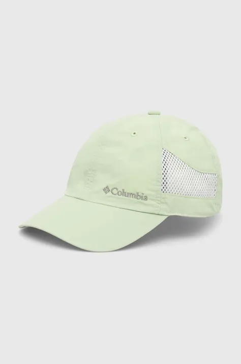 Kapa sa šiltom Columbia Tech Shade boja: zelena, s aplikacijom