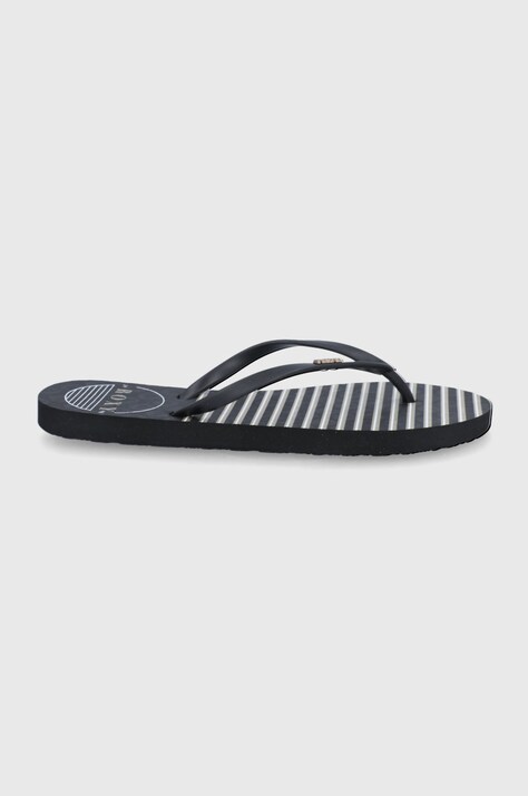 Roxy șlapi Viva femei, culoarea negru, cu toc plat ARJL100683