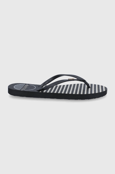 Roxy flip-flop Viva fekete, női, lapos talpú, ARJL100683, ERJX404293