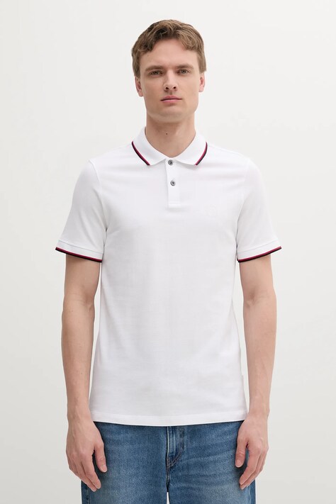 Armani Exchange polo bawełniane kolor biały 8NZF75 Z8M5Z