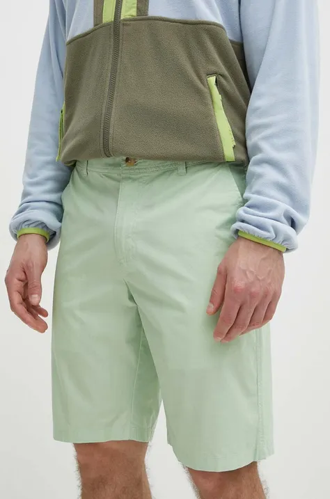 Bombažne kratke hlače Columbia Washed Out zelena barva, 1491953