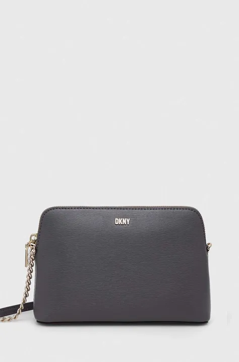 Кожаная сумочка Dkny цвет серый