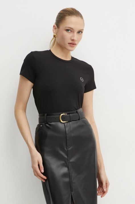 Armani Exchange Top culoarea negru