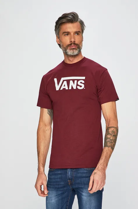 Vans - T-shirt VN000GGGZ281-Burgundy/W