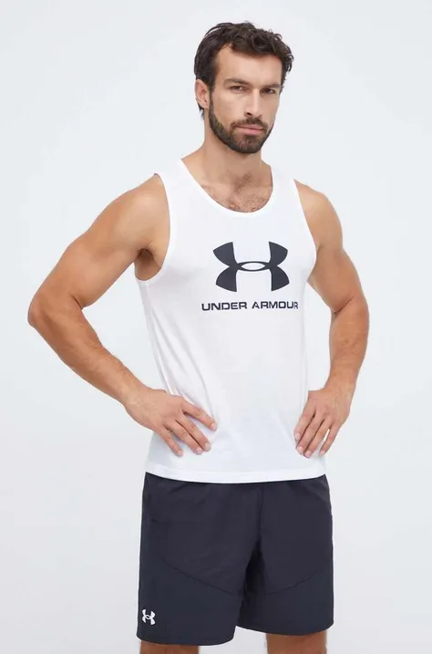 Under Armour t-shirt męski kolor biały