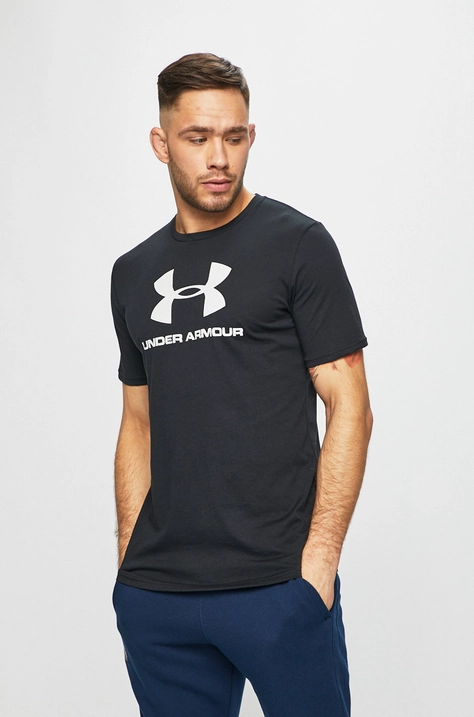 Under Armour tricou 1329590 culoarea negru, cu imprimeu 1329590-100